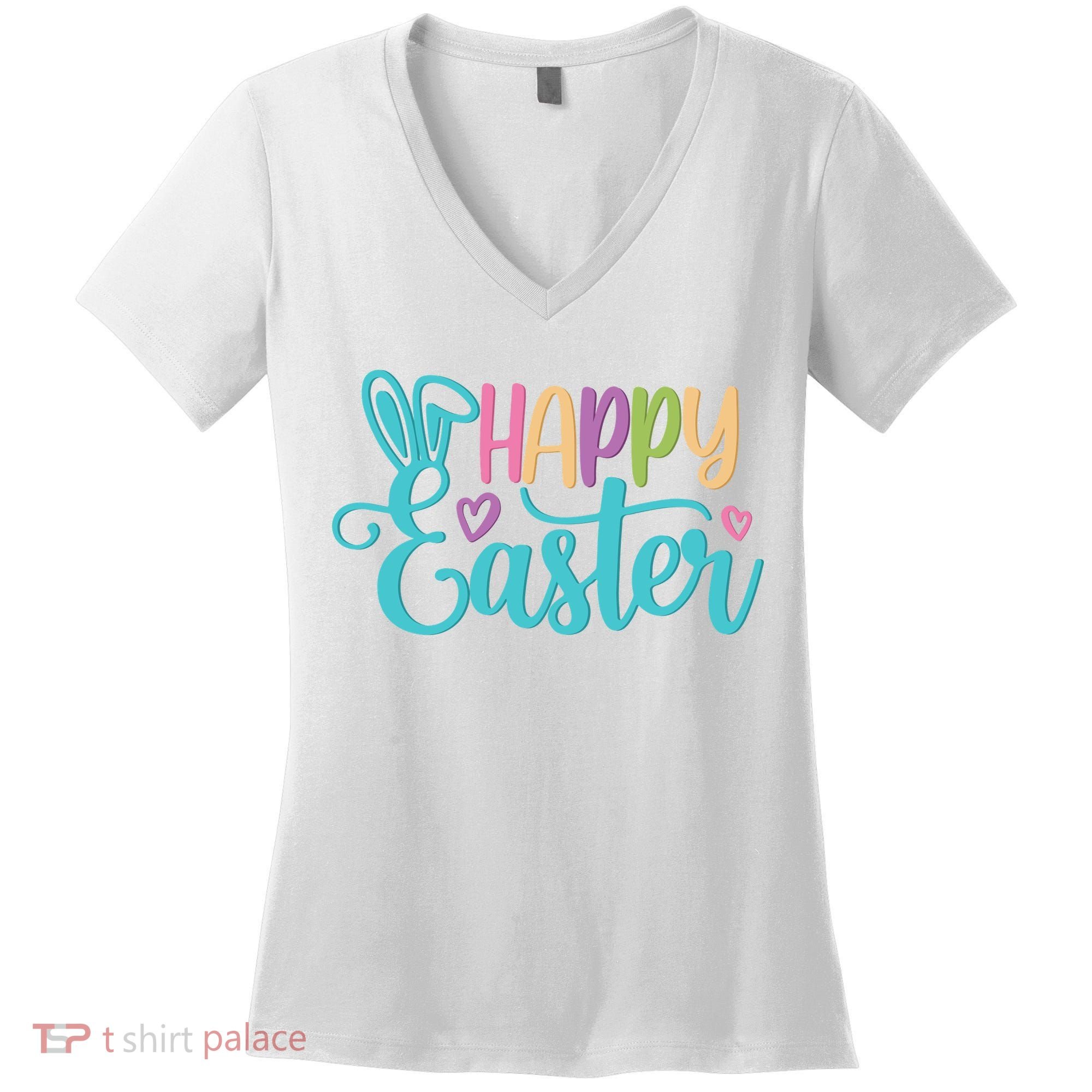 Happy Easter Cute Holiday Women's V-Neck T-Shirt