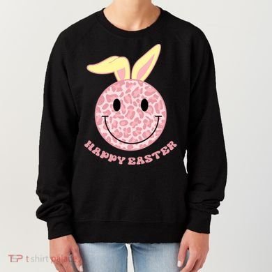 Happy Easter Cute Smile Face Pink Patterns Women's Sweatshirt