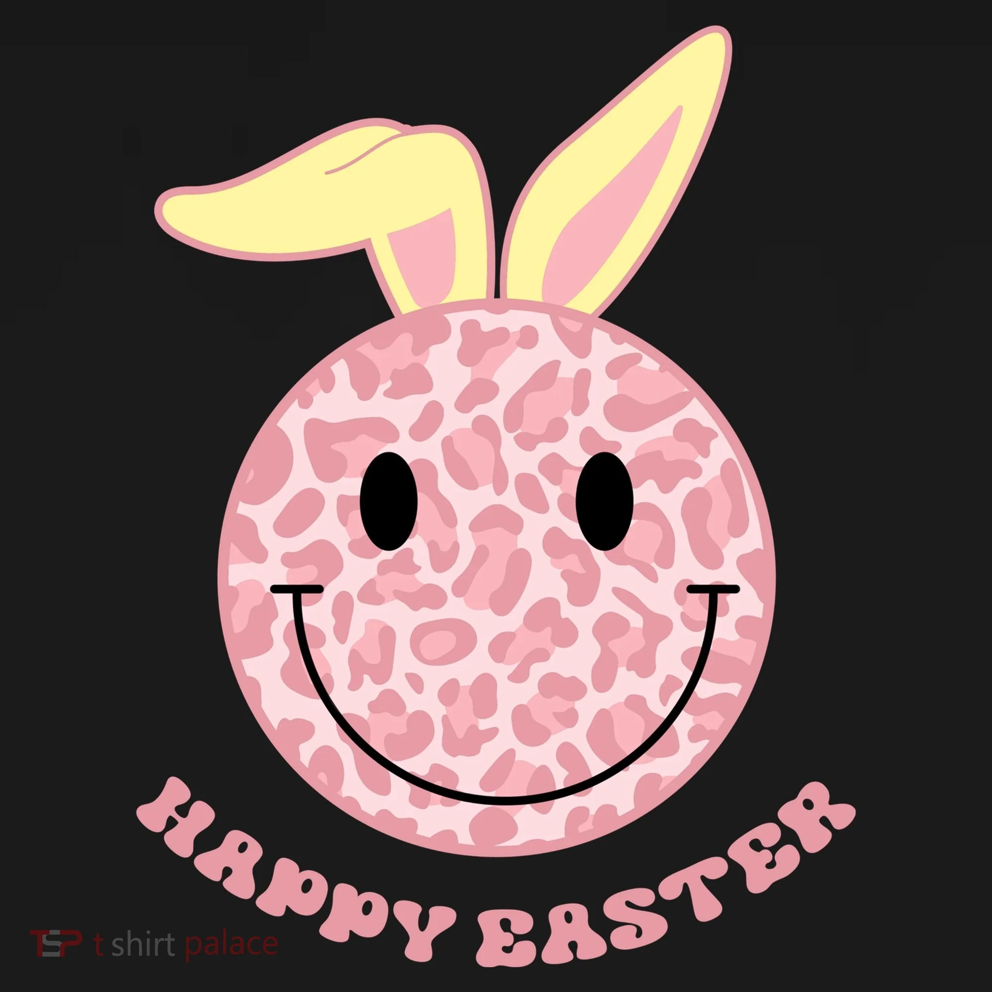 Happy Easter Cute Smile Face Pink Patterns Doggie Tank