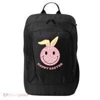 Happy Easter Cute Smile Face Pink Patterns City Backpack thumb 0
