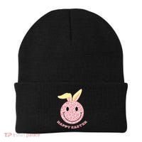Happy Easter Cute Smile Face Pink Patterns Beanie thumb 0
