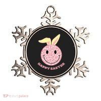 Happy Easter Cute Smile Face Pink Patterns Ornament thumb 0