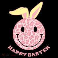 Happy Easter Cute Smile Face Pink Patterns Ornament thumb 1