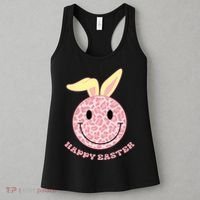 Happy Easter Cute Smile Face Pink Patterns Women's Tank Top thumb 3