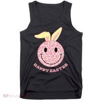 Happy Easter Cute Smile Face Pink Patterns Tank Top thumb 0