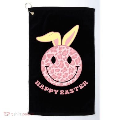 Happy Easter Cute Smile Face Pink Patterns Golf Towel