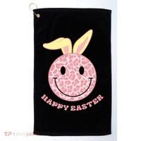 Happy Easter Cute Smile Face Pink Patterns Golf Towel thumb 0