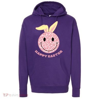 Happy Easter Cute Smile Face Pink Patterns Hoodie