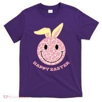 Happy Easter Cute Smile Face Pink Patterns T-Shirt thumb 0