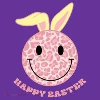 Happy Easter Cute Smile Face Pink Patterns T-Shirt thumb 7