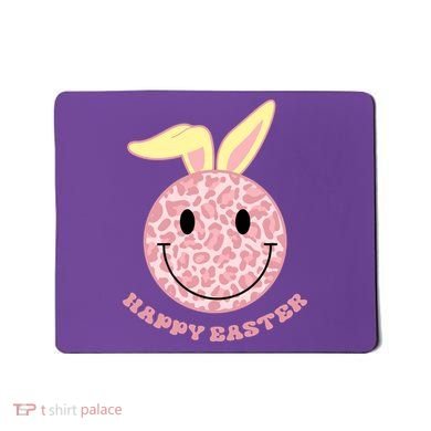 Happy Easter Cute Smile Face Pink Patterns Mousepad