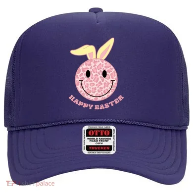 Happy Easter Cute Smile Face Pink Patterns Hat