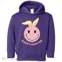 Happy Easter Cute Smile Face Pink Patterns Toddler Hoodie thumb 0