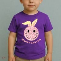 Happy Easter Cute Smile Face Pink Patterns Toddler T-Shirt thumb 2