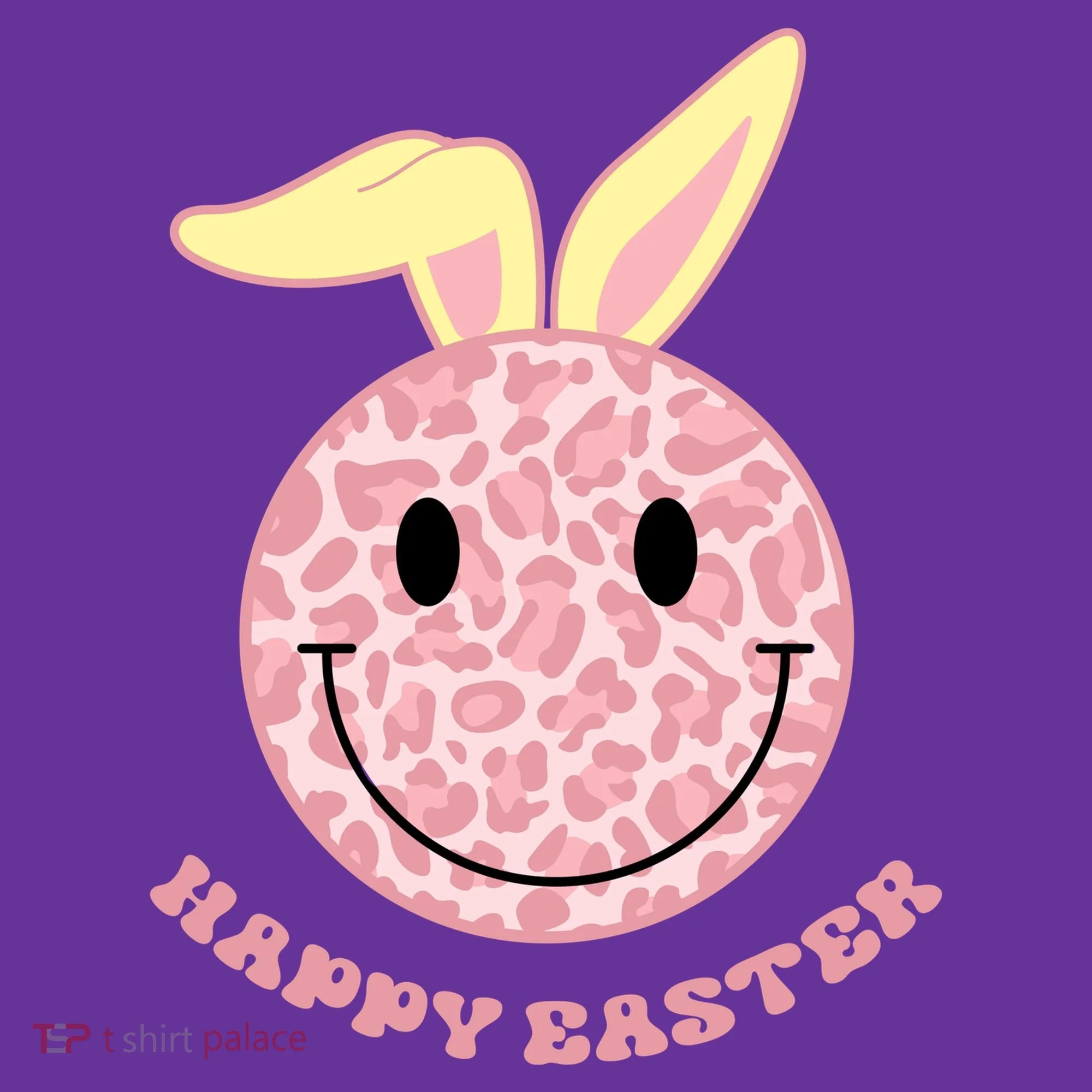 Happy Easter Cute Smile Face Pink Patterns Women's Long Sleeve Shirt