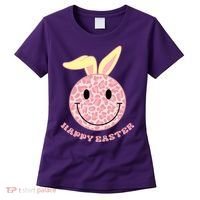 Happy Easter Cute Smile Face Pink Patterns Women's T-Shirt thumb 0