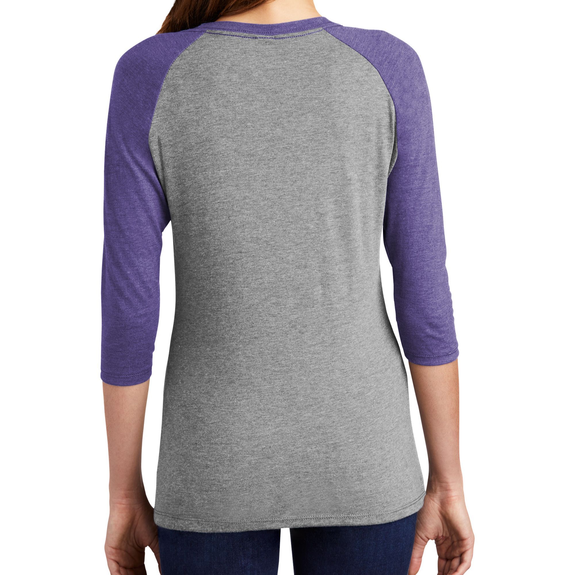 Happy Easter Cute Smile Face Pink Patterns Women's Tri-Blend 3/4-Sleeve Raglan Shirt