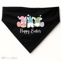 Happy Easter Cute Gnome Holiday USA-Made Doggie Bandana thumb 0