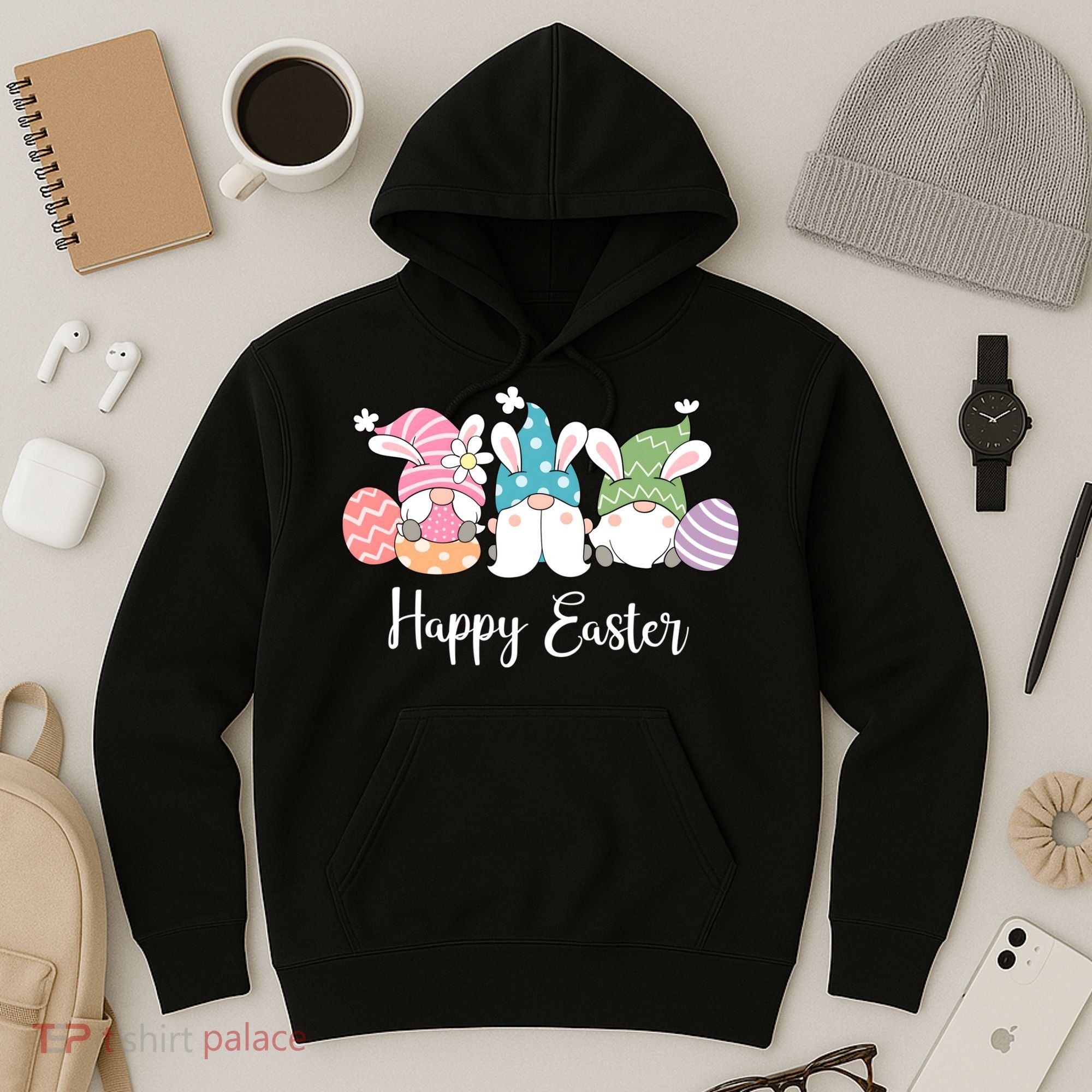 Happy Easter Cute Gnome Holiday Hoodie