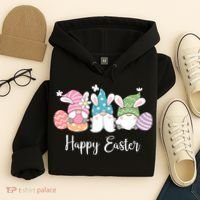 Happy Easter Cute Gnome Holiday Hoodie thumb 4