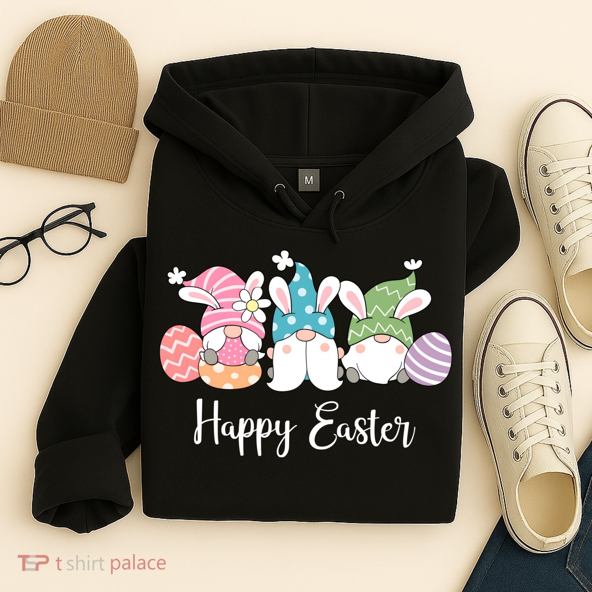 Happy Easter Cute Gnome Holiday Hoodie