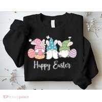Happy Easter Cute Gnome Holiday Sweatshirt thumb 2