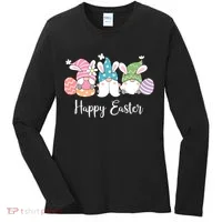Happy Easter Cute Gnome Holiday Women's Long Sleeve Shirt thumb 0