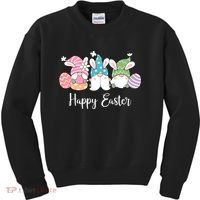 Happy Easter Cute Gnome Holiday Kids Sweatshirt thumb 0