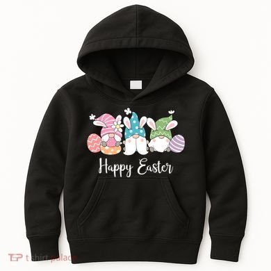 Happy Easter Cute Gnome Holiday Kids Hoodie