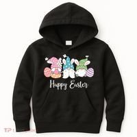 Happy Easter Cute Gnome Holiday Kids Hoodie thumb 0