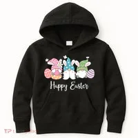 Happy Easter Cute Gnome Holiday Kids Hoodie thumb 0