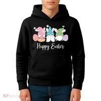 Happy Easter Cute Gnome Holiday Kids Hoodie thumb 4