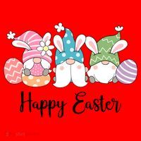 Happy Easter Cute Gnome Holiday Santa Hat thumb 1
