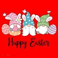 Happy Easter Cute Gnome Holiday Santa Hat thumb 1