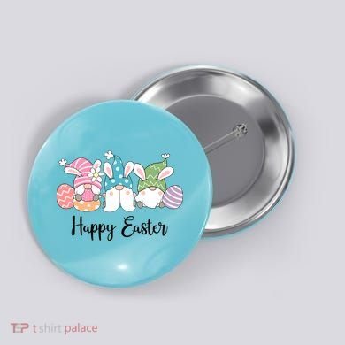 Happy Easter Cute Gnome Holiday Button