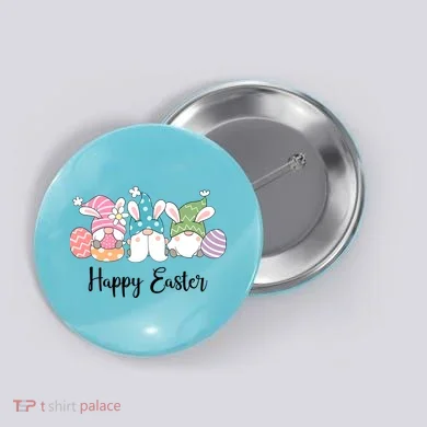 Happy Easter Cute Gnome Holiday Button