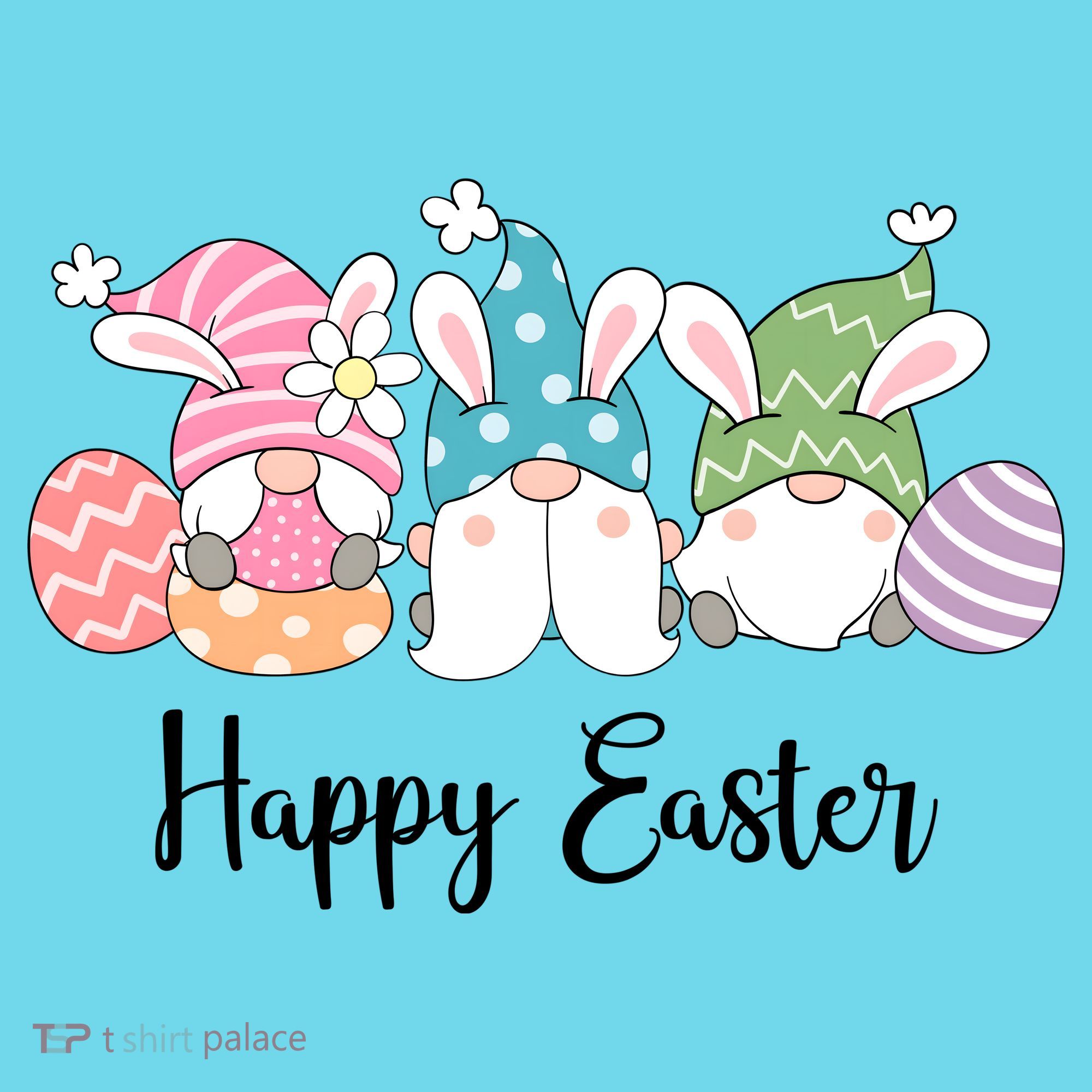 Happy Easter Cute Gnome Holiday Kids Long Sleeve Shirt