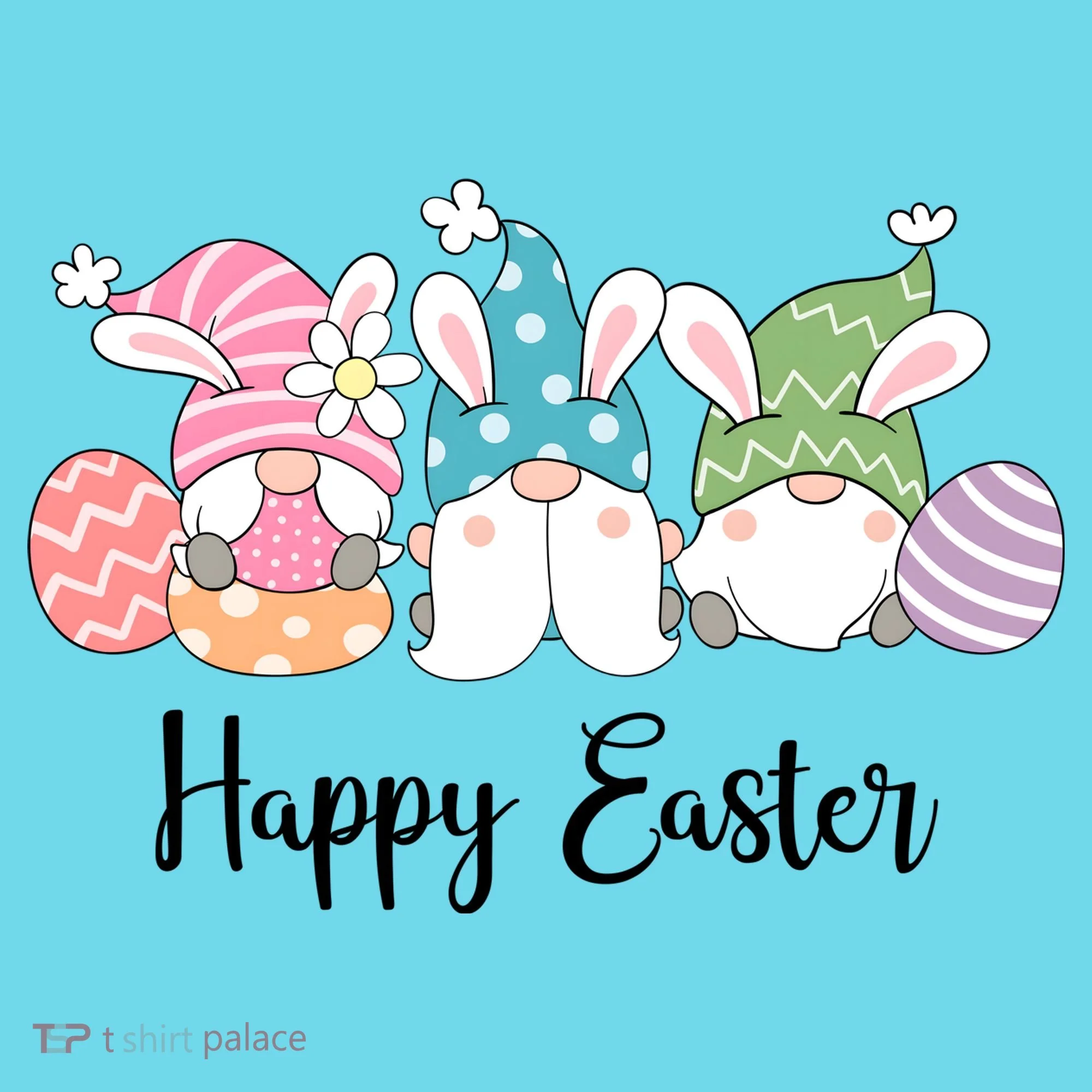 Happy Easter Cute Gnome Holiday Kids Long Sleeve Shirt