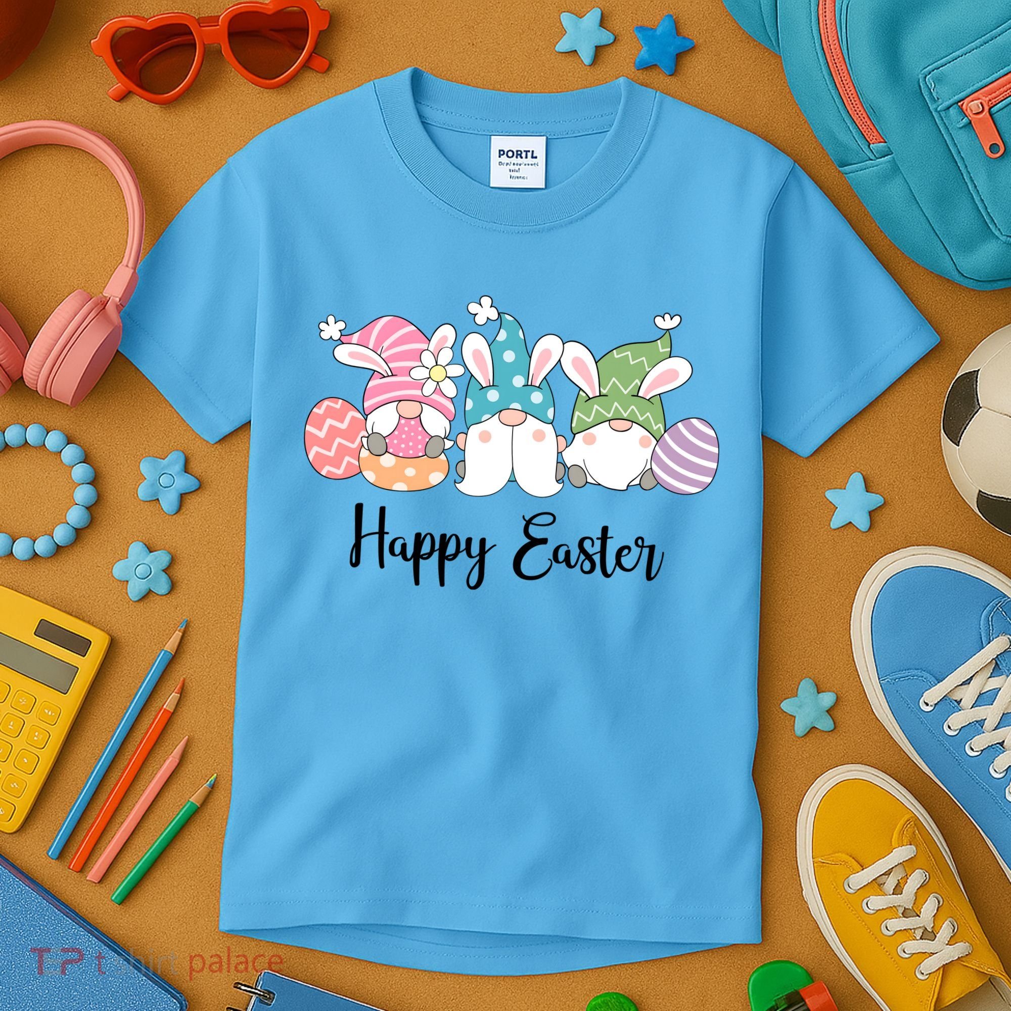 Happy Easter Cute Gnome Holiday Kids T-Shirt