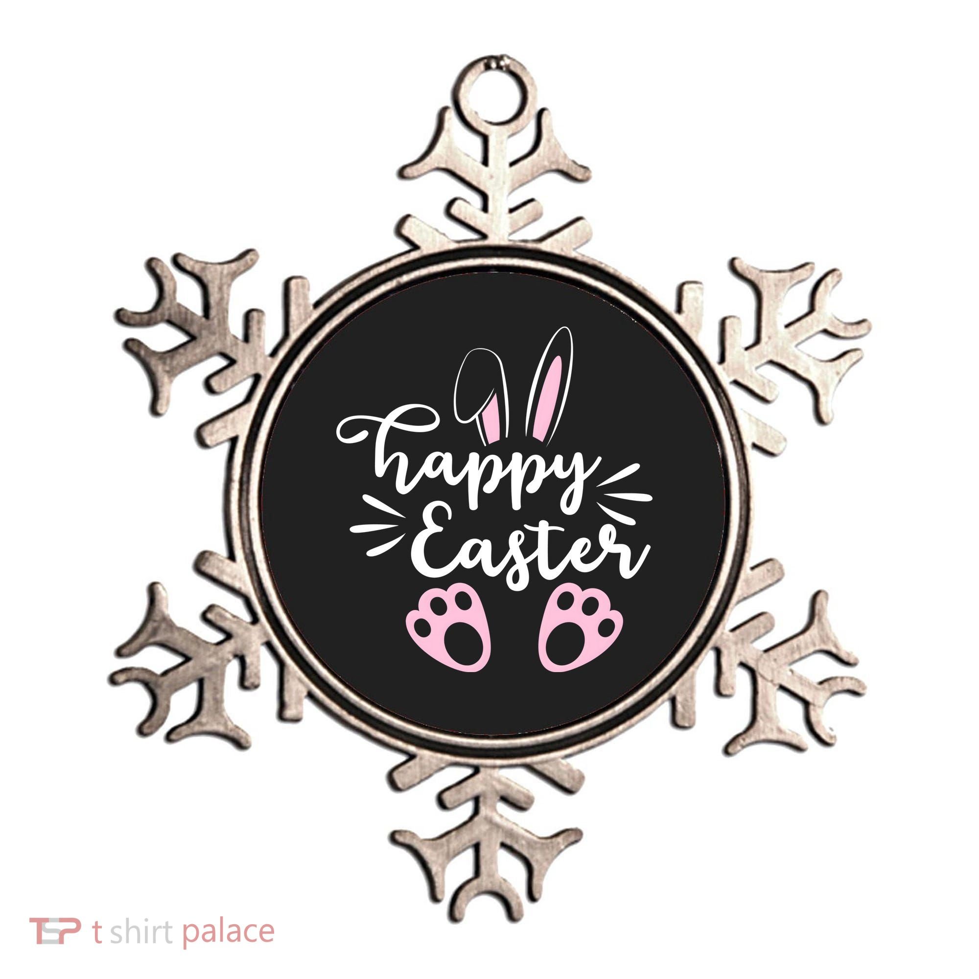 Happy Easter Cute Bunny Holiday Ornament