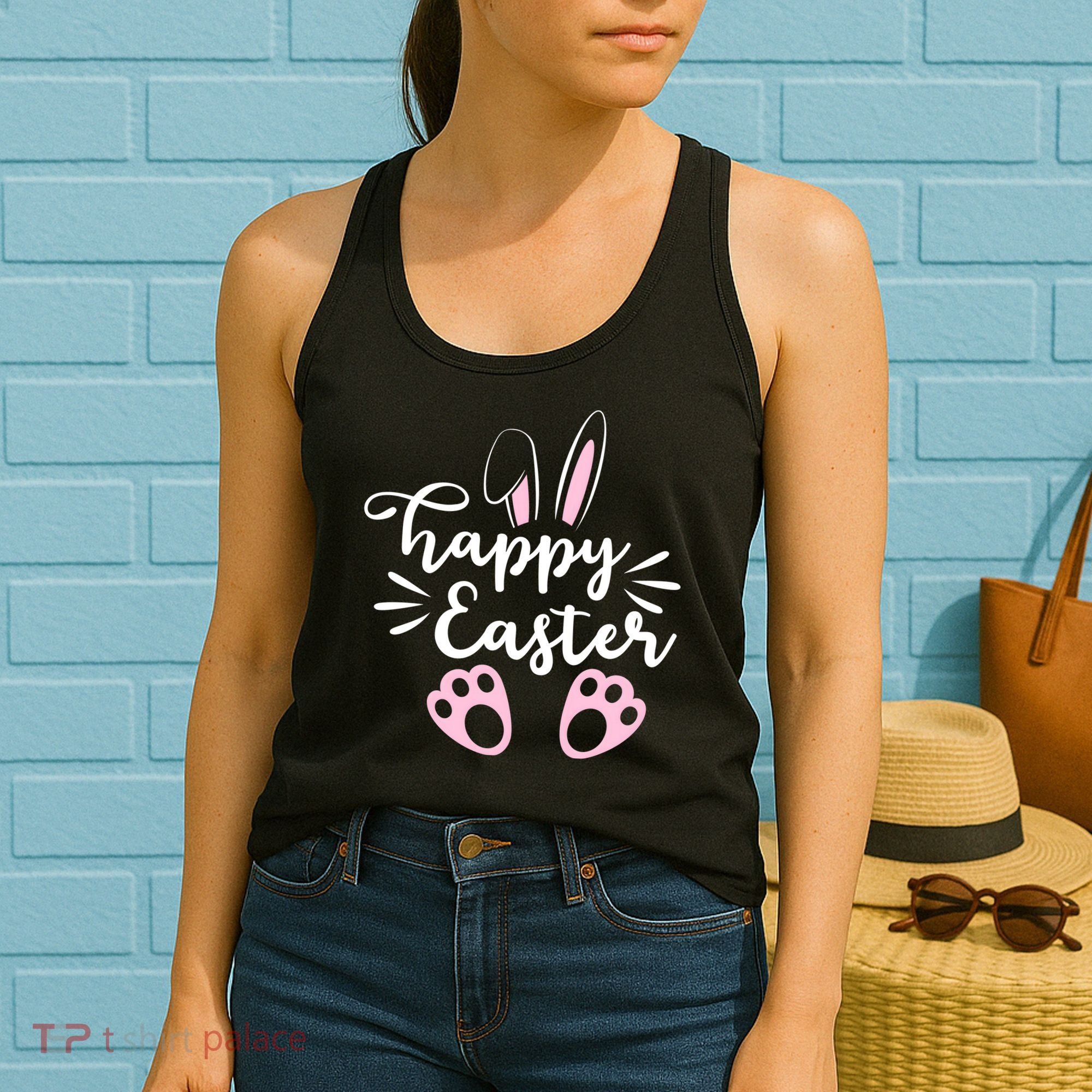 Happy Easter Cute Bunny Holiday Women's Tank Top