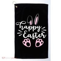 Happy Easter Cute Bunny Holiday Golf Towel thumb 0