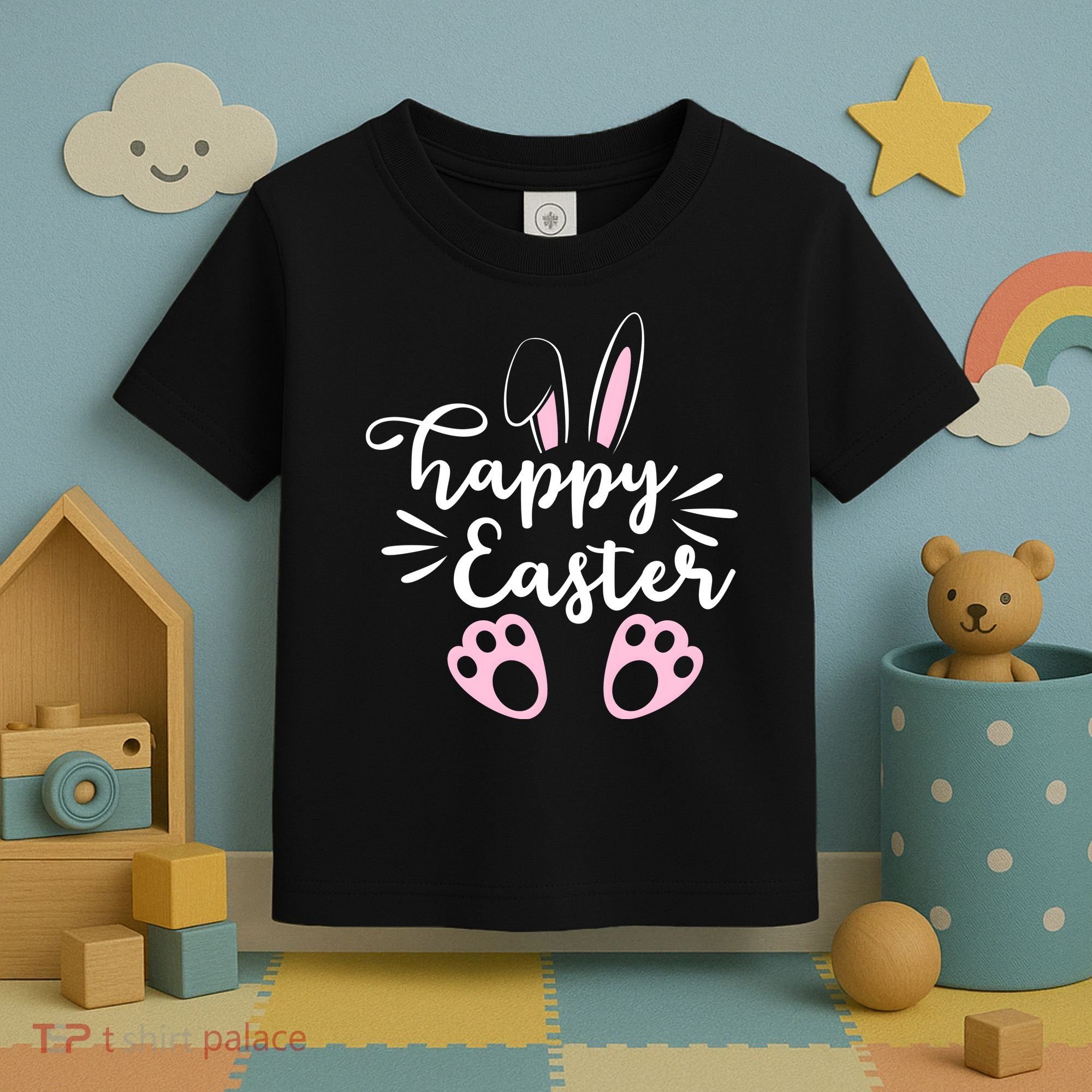 Happy Easter Cute Bunny Holiday Toddler T-Shirt