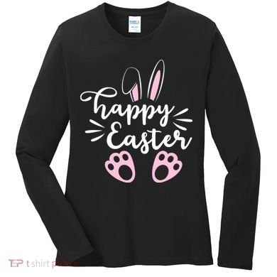 Happy Easter Cute Bunny Holiday Women's Long Sleeve Shirt