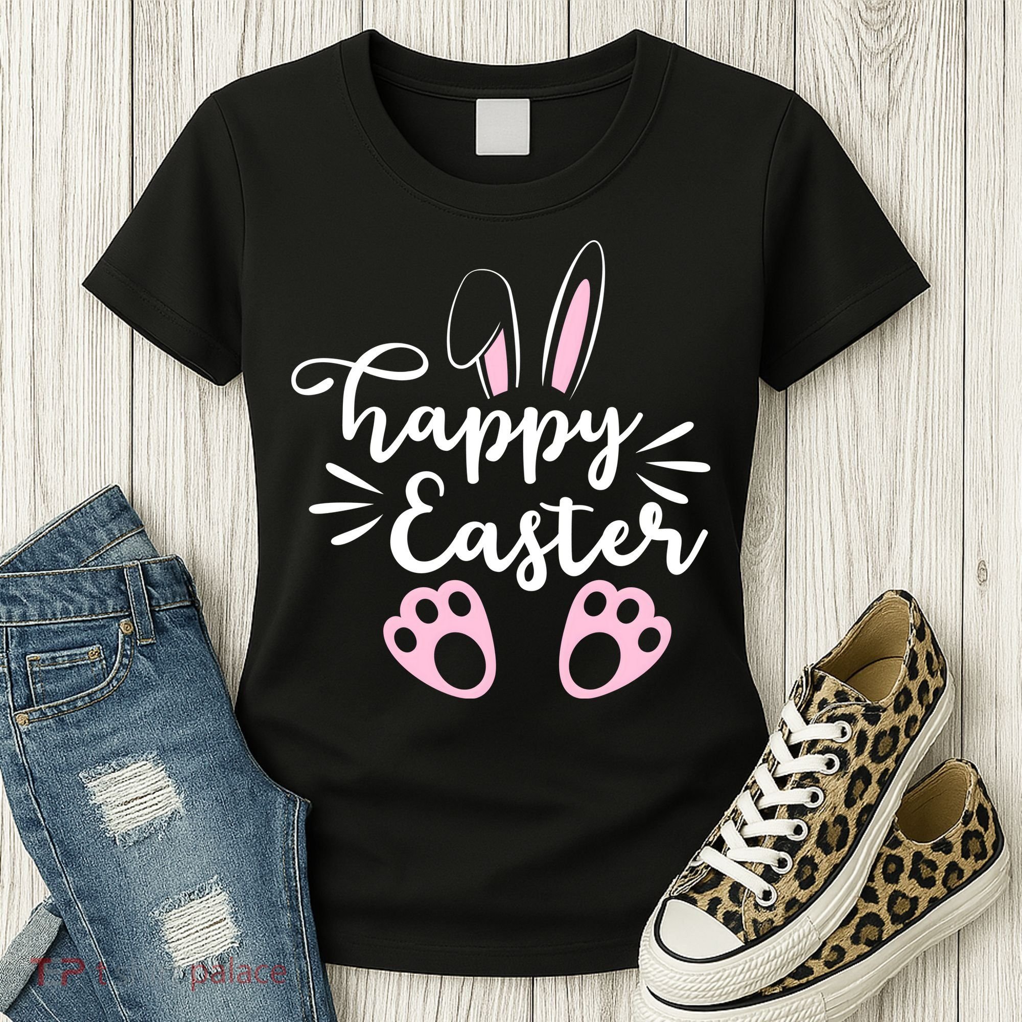 Happy Easter Cute Bunny Holiday Women's T-Shirt