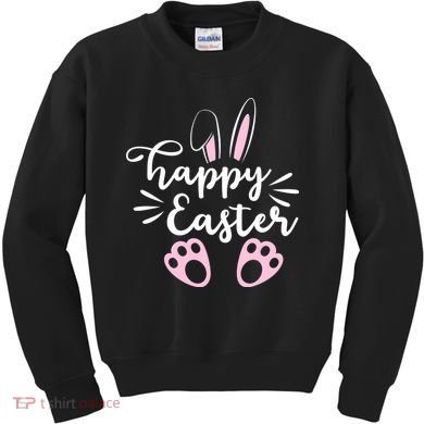 Happy Easter Cute Bunny Holiday Kids Sweatshirt