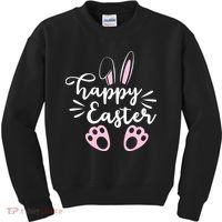 Happy Easter Cute Bunny Holiday Kids Sweatshirt thumb 0