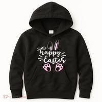 Happy Easter Cute Bunny Holiday Kids Hoodie thumb 0