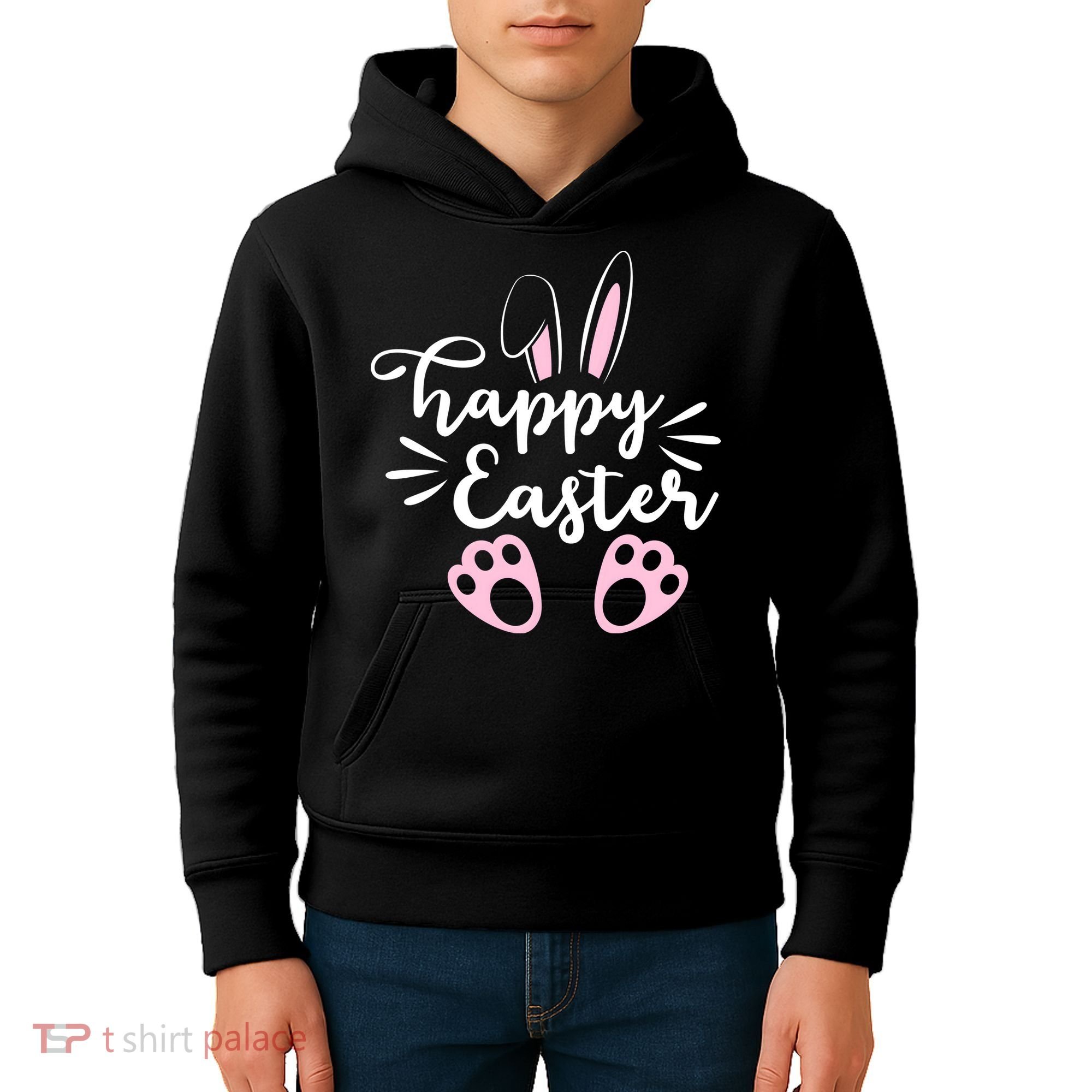 Happy Easter Cute Bunny Holiday Kids Hoodie
