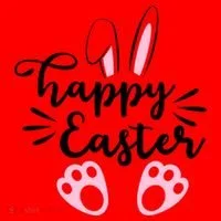 Happy Easter Cute Bunny Holiday Santa Hat thumb 1